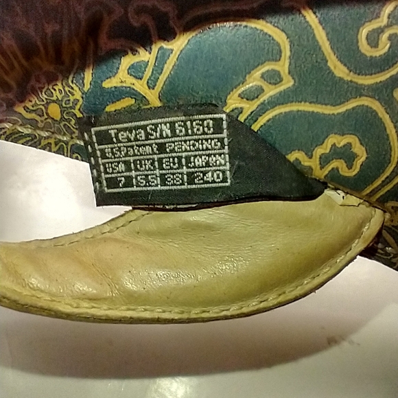 Teva Habit River Floral Leather Sandals Women's sz 7 (6160) - Picture 9 of 9